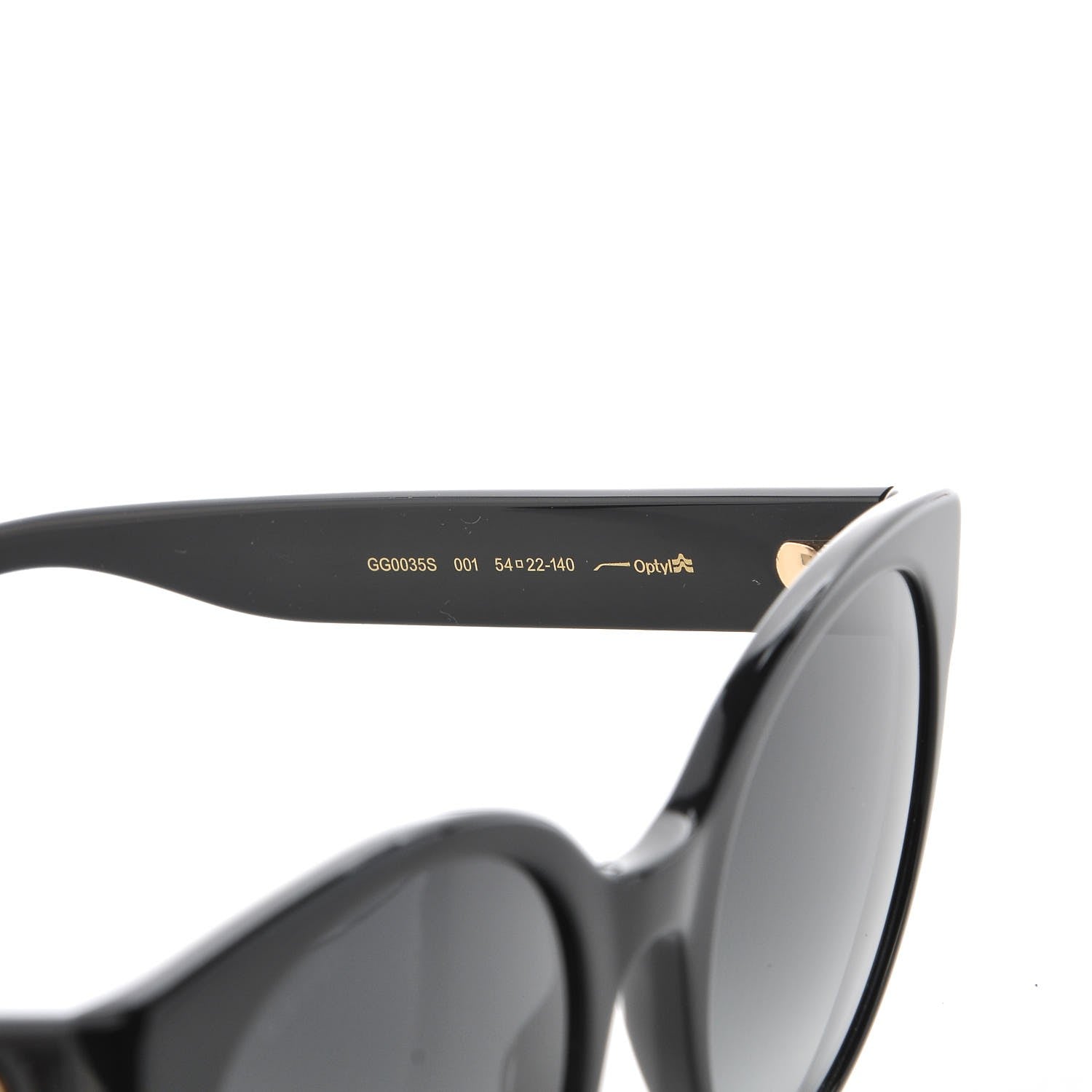 Gucci Acetate Round Sunglasses GG 0035S Black 7 of 8