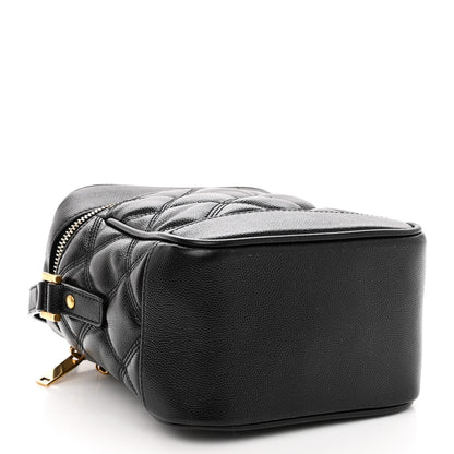 Saint Laurent Grain de Poudre Quilted 80's Vanity Bag Black 4 of 11