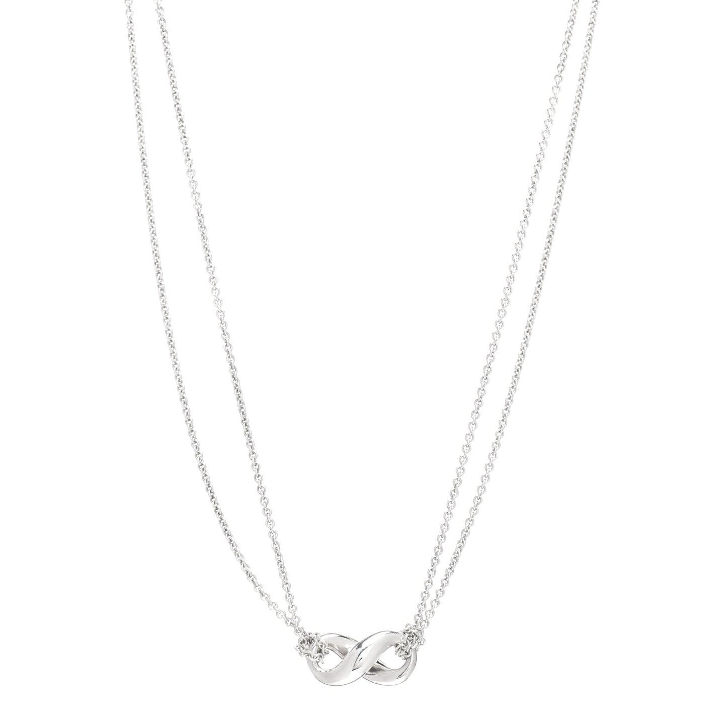 Sterling Silver Figure 8 Pendant Necklace