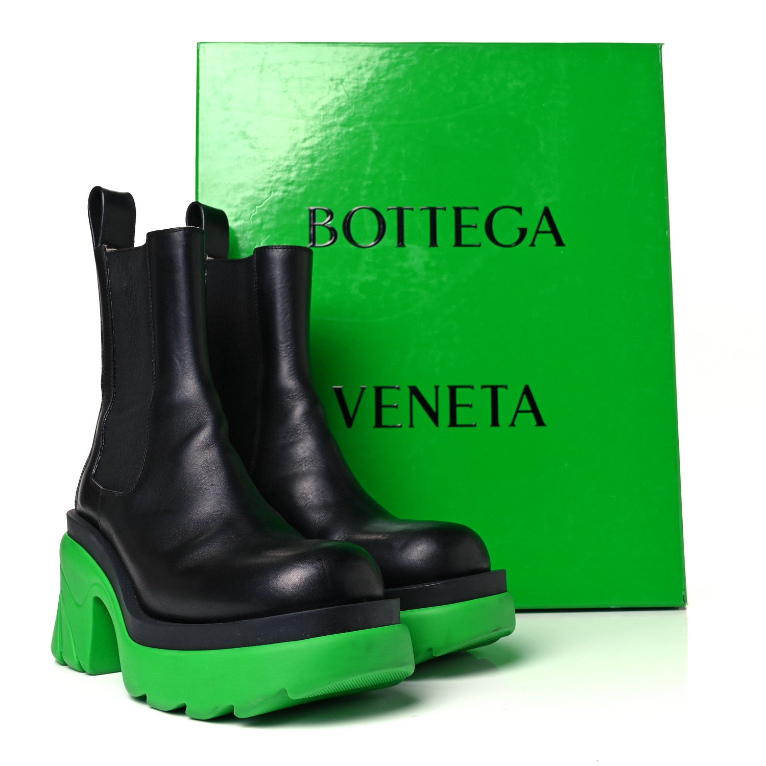 Bottega Veneta Calfskin The Flash Chelsea Boots 37 Black Grass 7 of 7