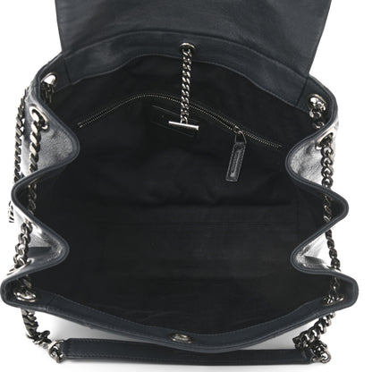 Saint Laurent Vintage Lambskin Chevron Monogram Medium Nolita Dark Smog 5 of 12