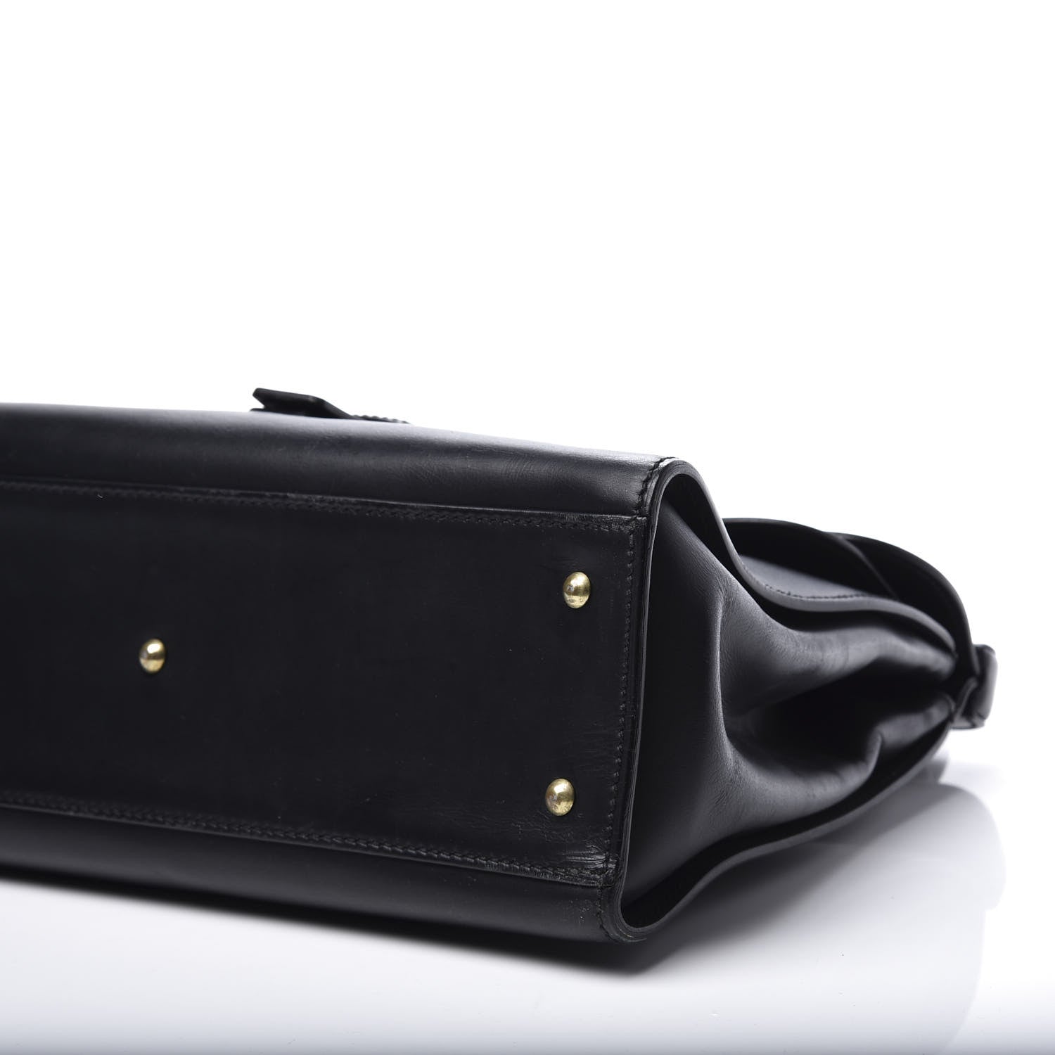 Gucci Calfskin Buckle Top Handle Bag Black 9 of 12