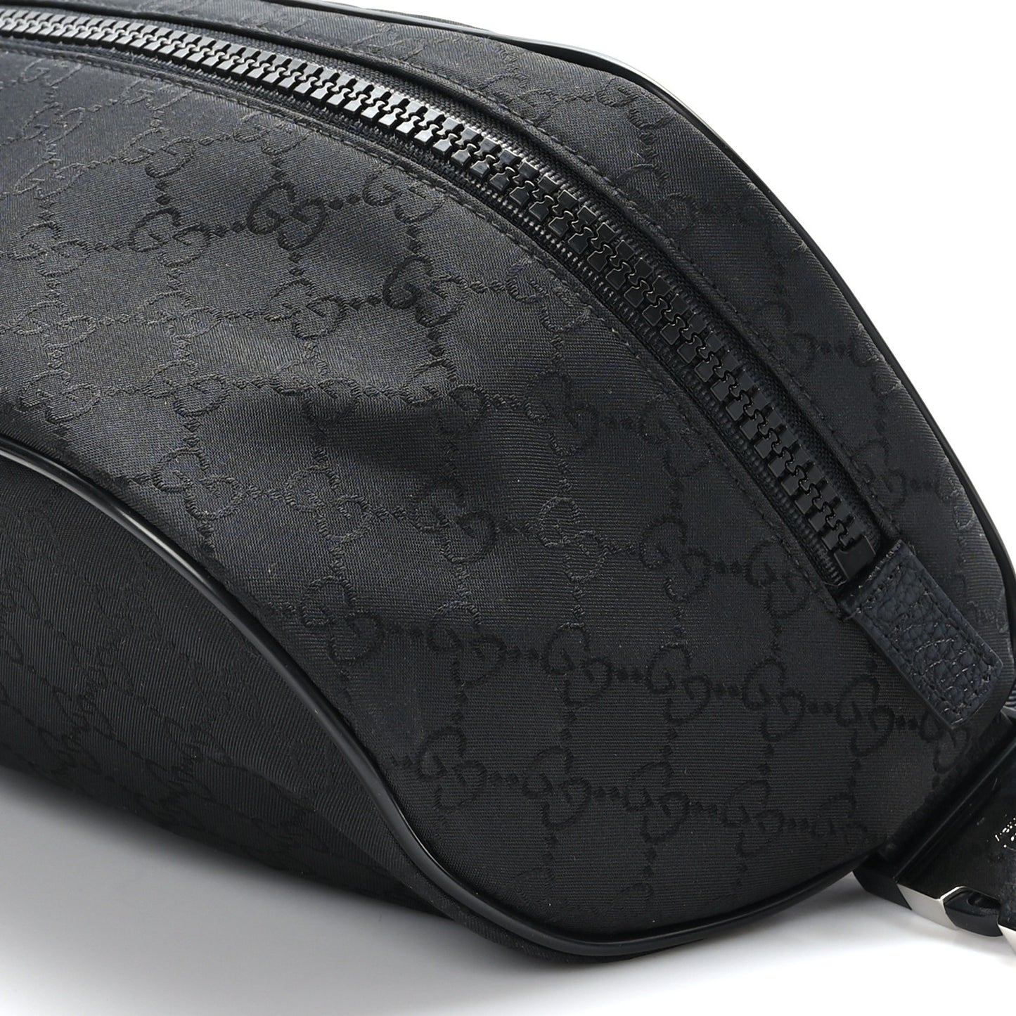 Nylon Monogram Fanny Pack Belt Bag Black