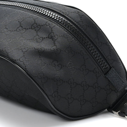 Gucci Nylon Monogram Fanny Pack Belt Bag Black 9 of 10