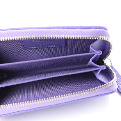 Chanel Caviar Quilted Incognito Zip Coin Purse Purple 4 of 7