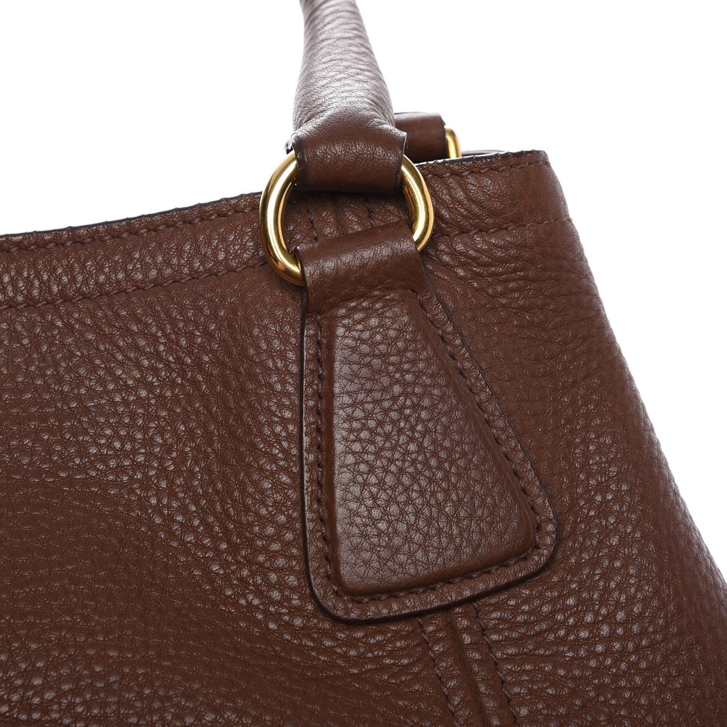 Prada Vitello Daino Tote Palissandro 17 of 20