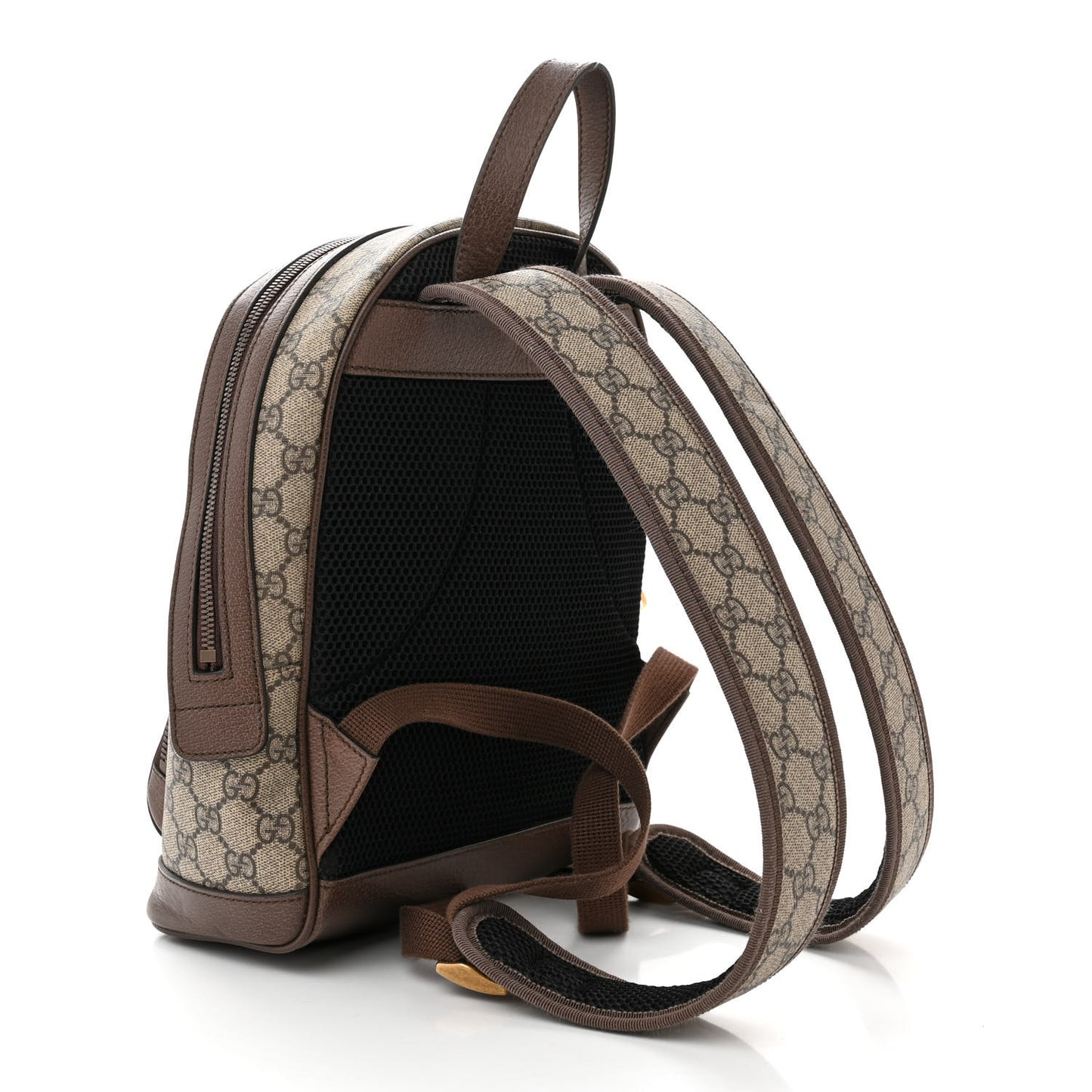 GG Supreme Monogram Calfskin Web Small Ophidia Day Backpack Beige Ebony New Acero