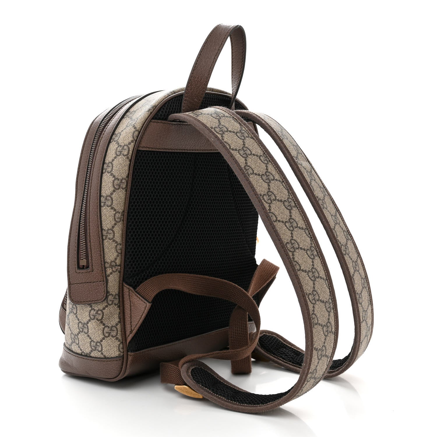 Gucci GG Supreme Monogram Calfskin Web Small Ophidia Day Backpack Beige Ebony New Acero 3 of 10