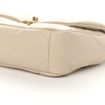 Chanel Goatskin Quilted Medium Chanel 19 Flap Beige 10 of 11