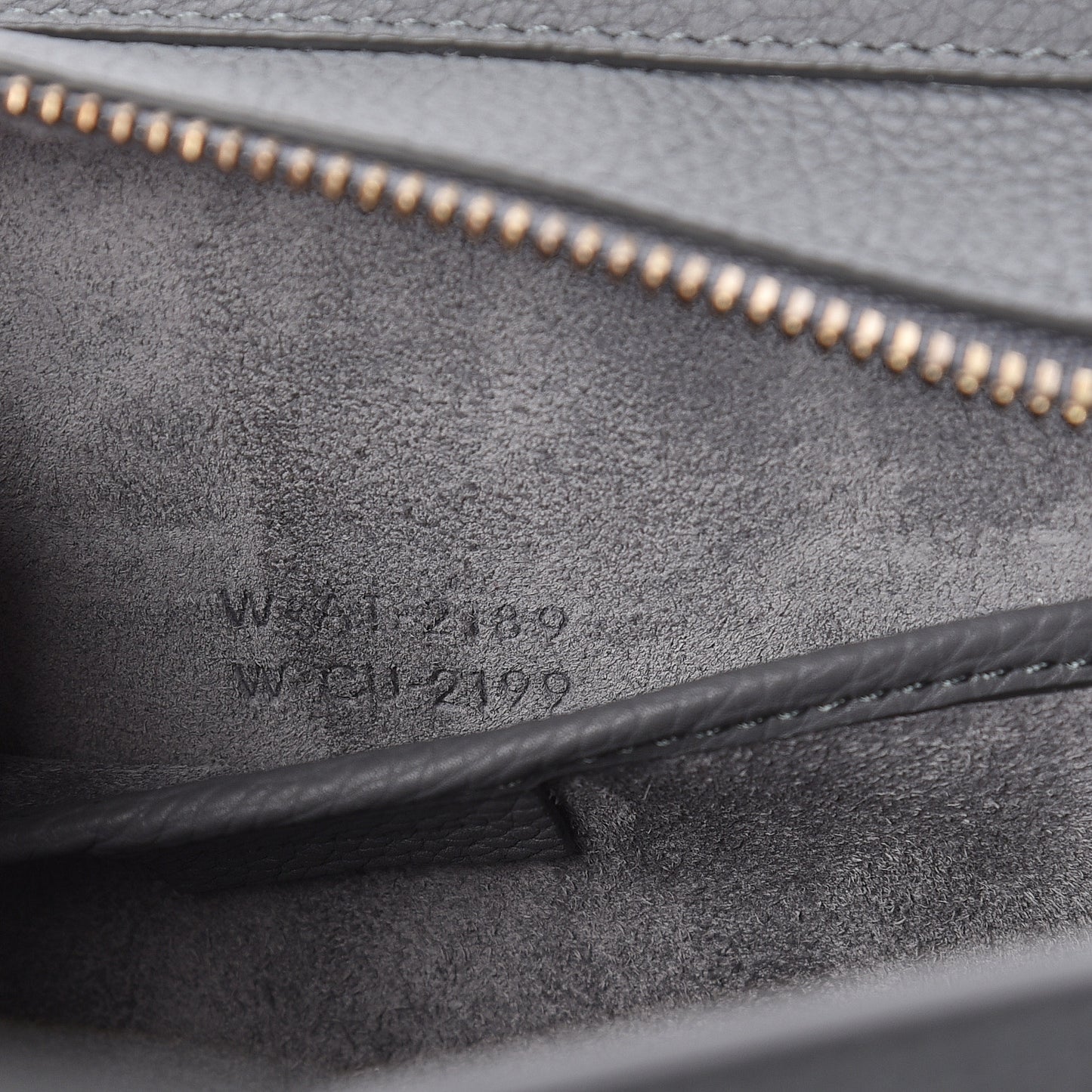 Baby Drummed Calfskin Nano Luggage Kohl