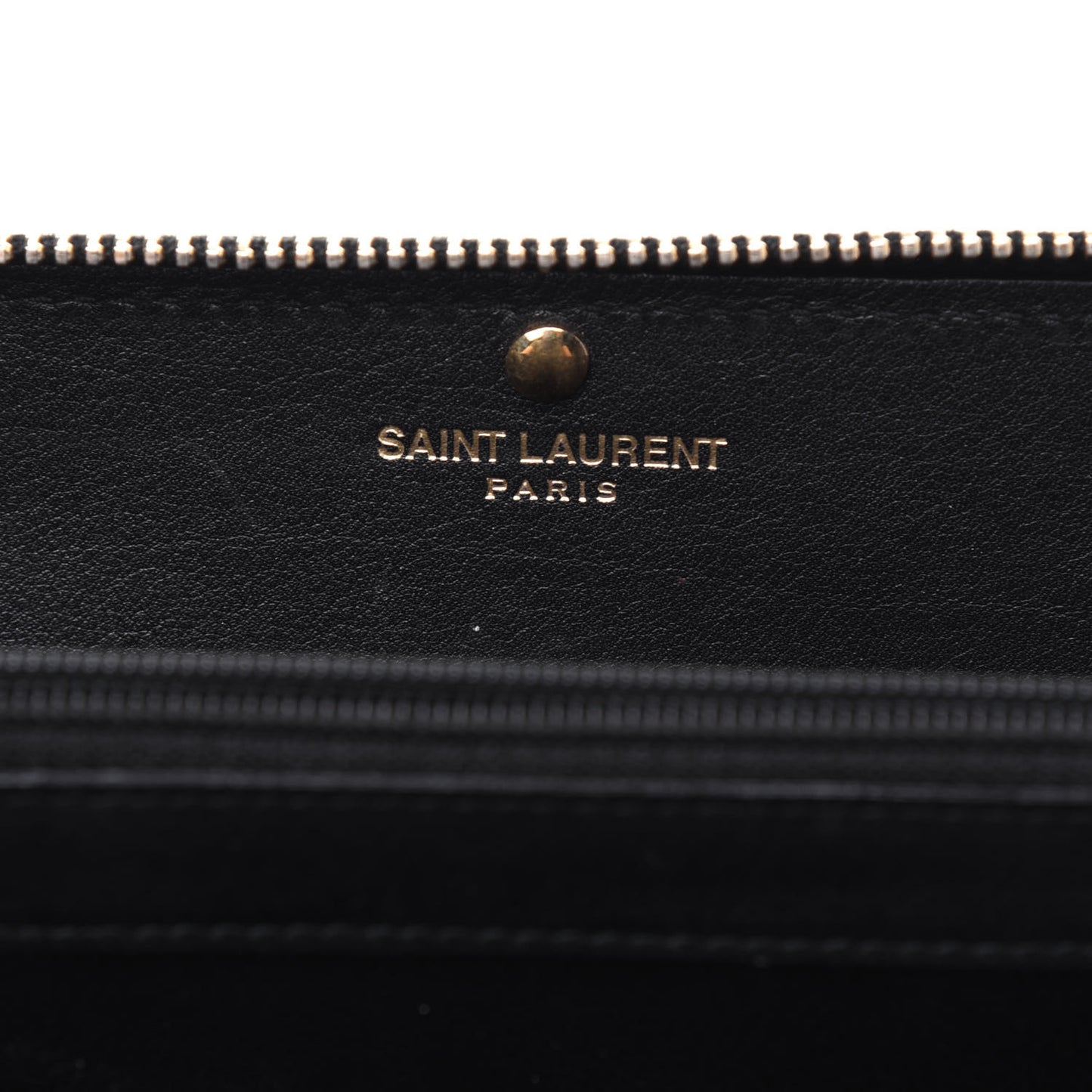 Calfskin Classic Y Ligne Zip Wallet Black