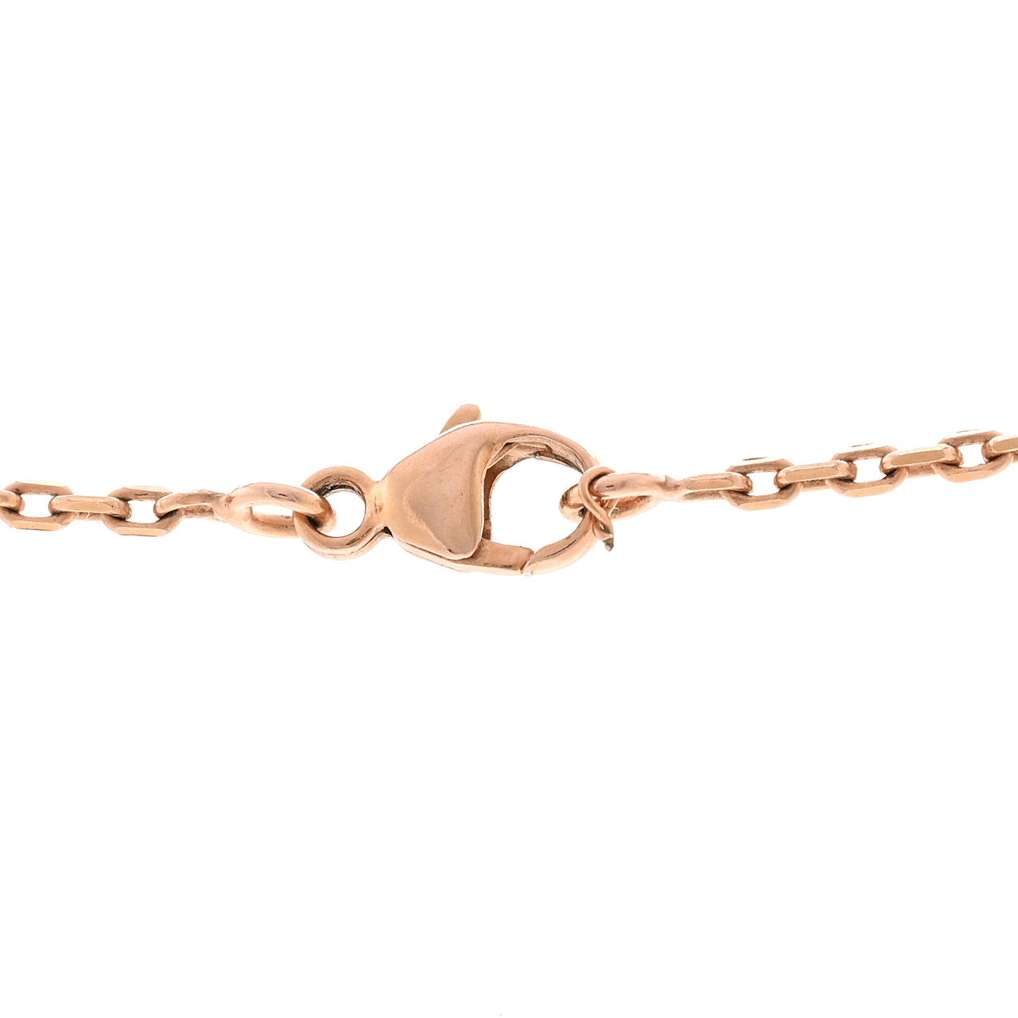 Lacquered Rose Gold Pop H Pendant Necklace Black