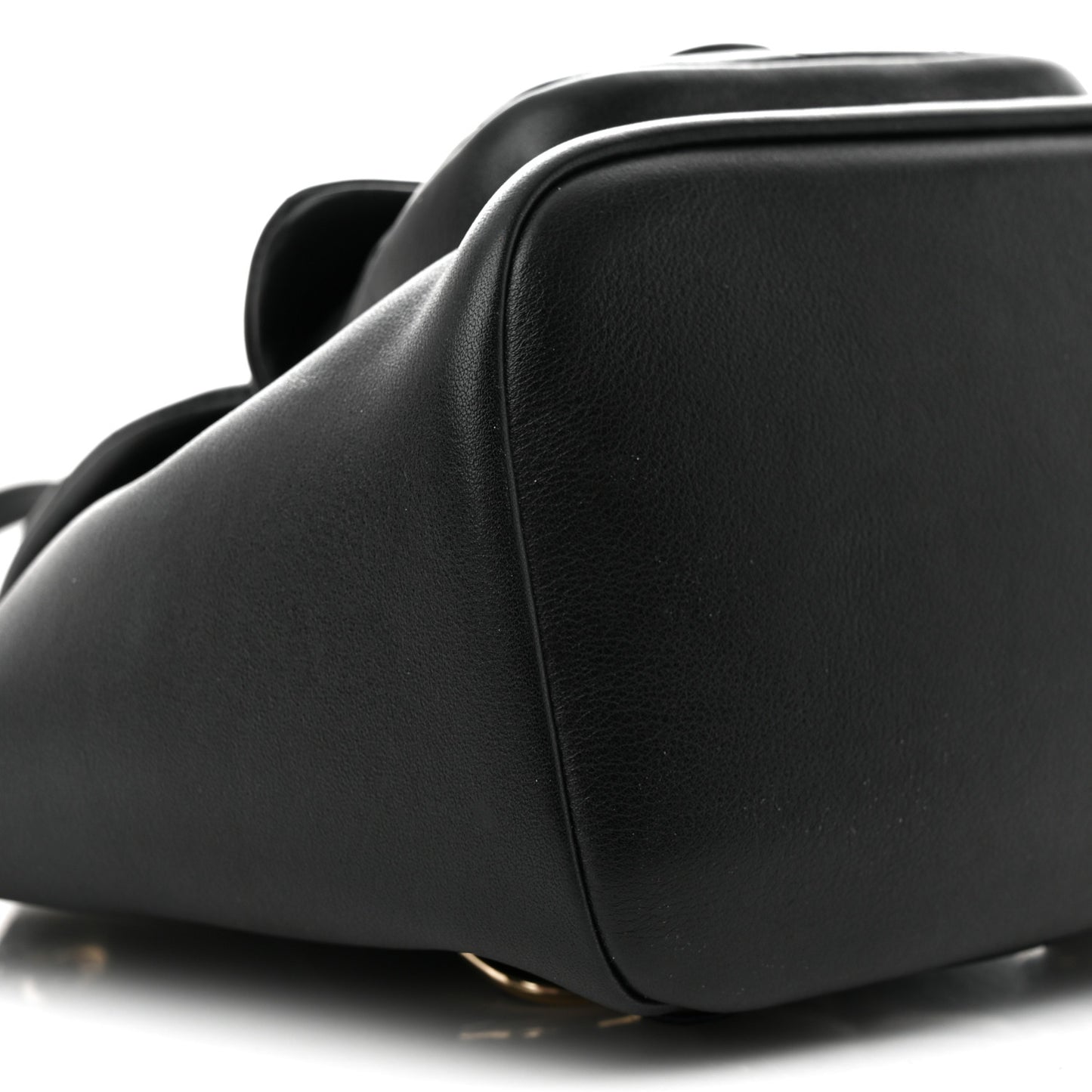 Lambskin Quilted Small Duma Drawstring Backpack Black