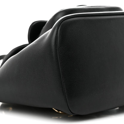 Chanel Lambskin Quilted Small Duma Drawstring Backpack Black 9 of 12