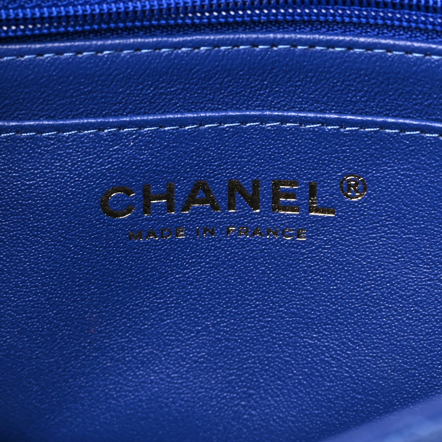 Lambskin Quilted Mini Top Handle Rectangular Flap Blue