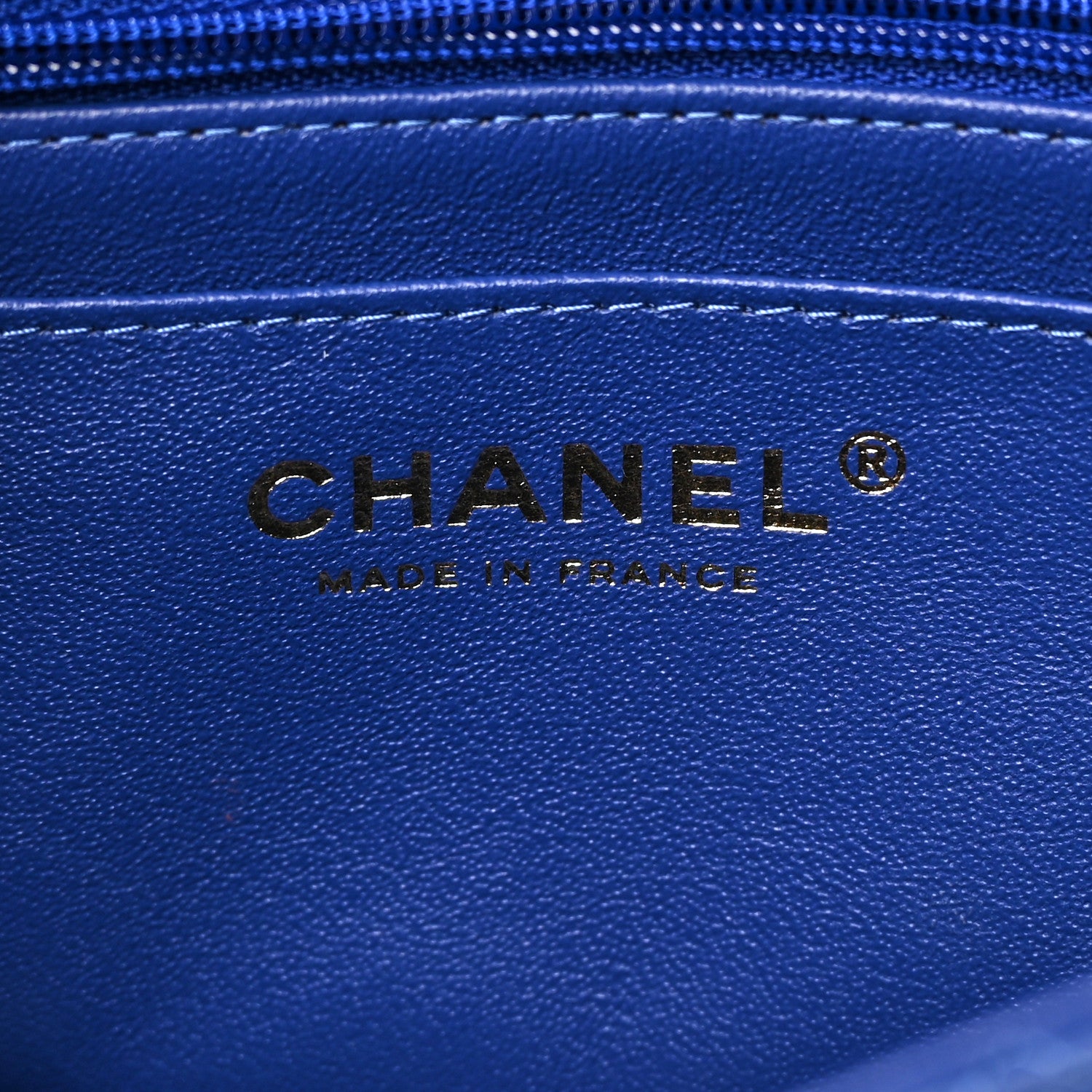 Chanel Lambskin Quilted Mini Top Handle Rectangular Flap Blue 6 of 12