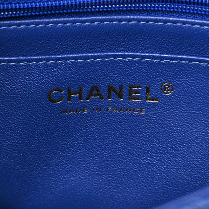 Chanel Lambskin Quilted Mini Top Handle Rectangular Flap Blue 6 of 12