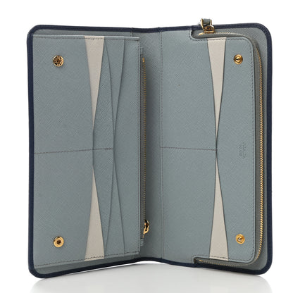 Prada Saffiano Colour Wallet Bluette 5 of 11