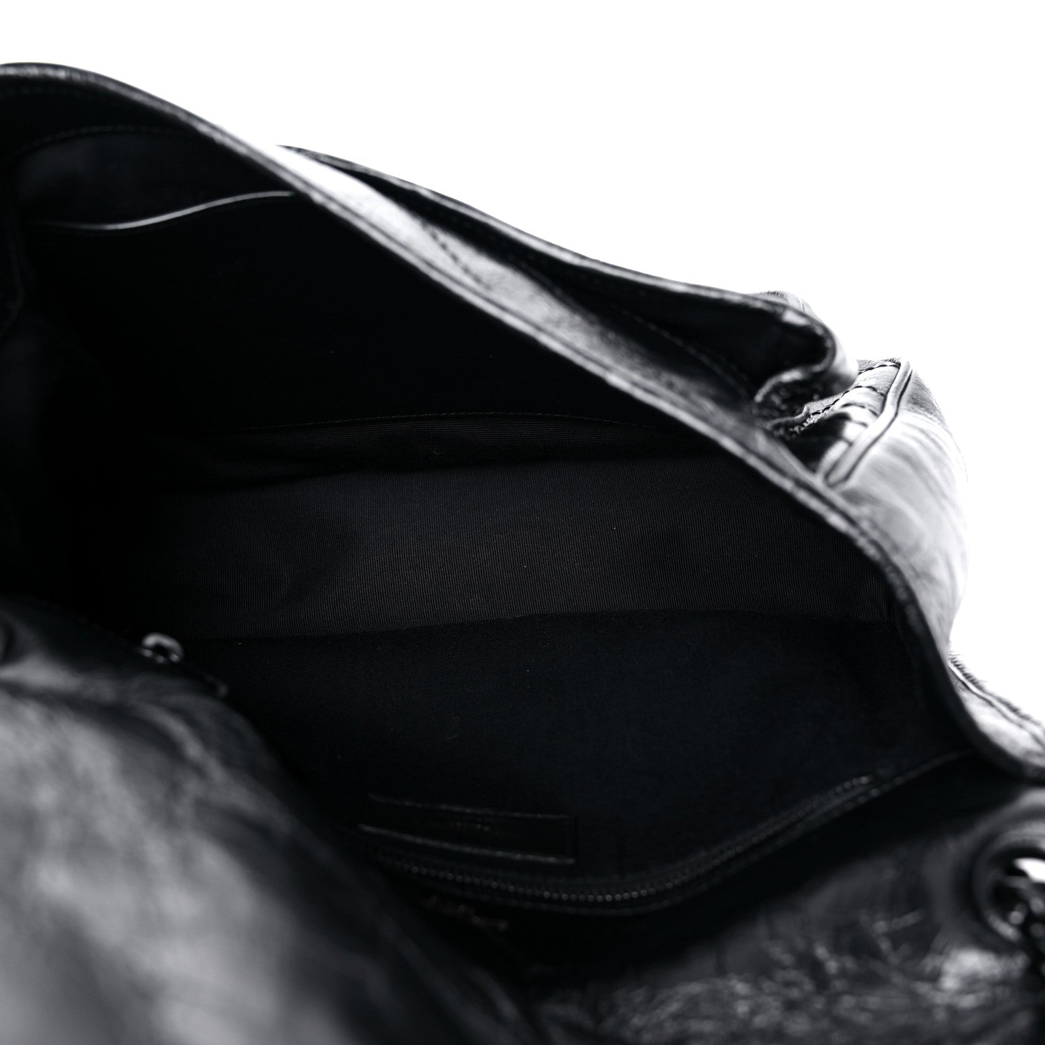 Saint Laurent Crinkled Calfskin Matelasse Monogram Medium Niki Chain Satchel Black 5 of 11