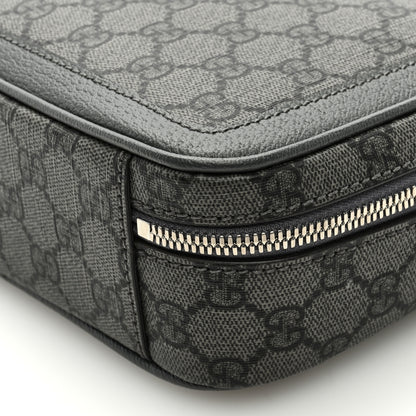 Gucci GG Supreme Monogram Textured Dollar Calfskin Small Ophidia Top Handle Shoulder Grey Black Graphite Grey 8 of 8