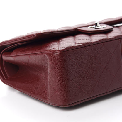 Chanel Caviar Quilted Jumbo Double Flap Dark Red 6 of 10