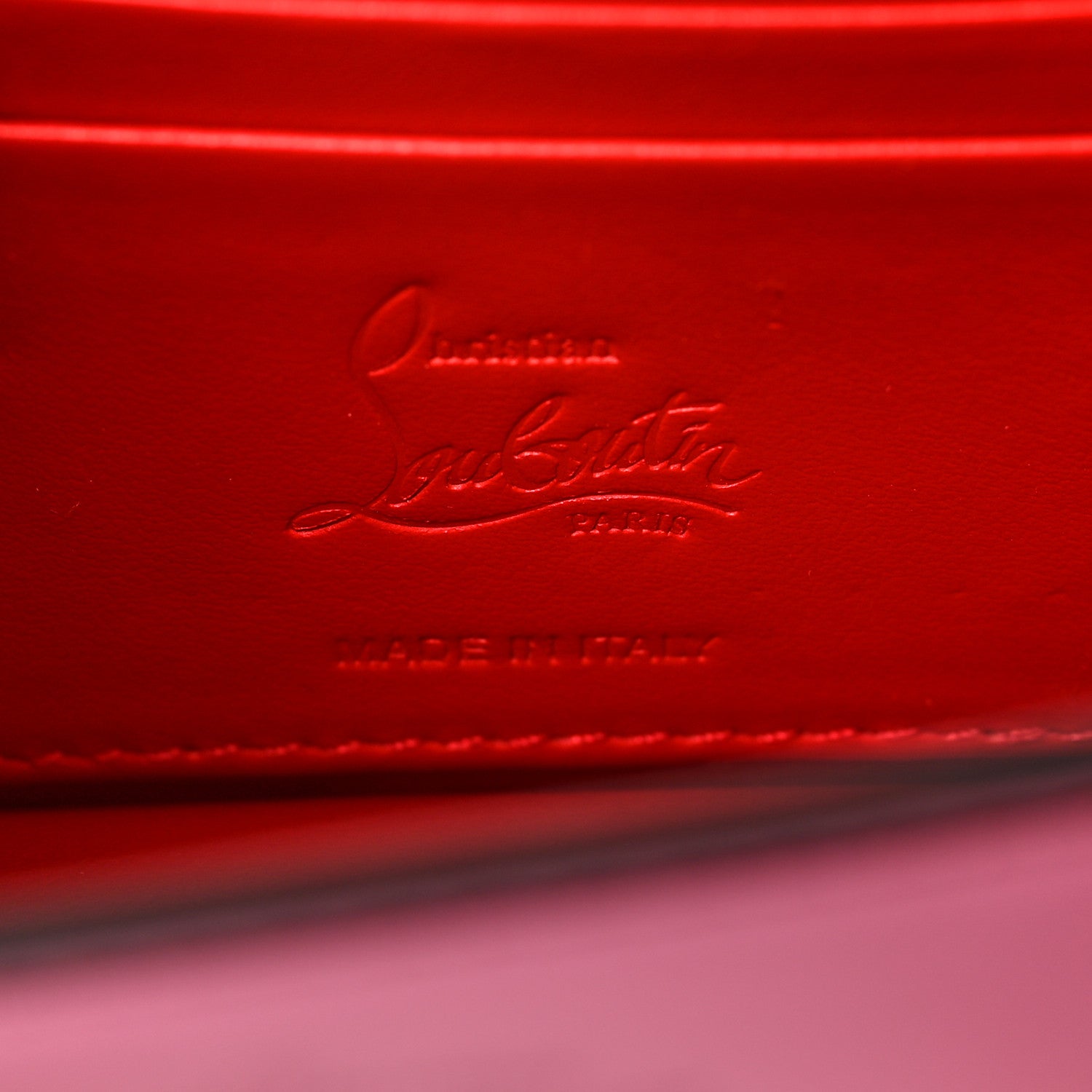 Christian Louboutin Metallic Calfskin Loubi54 Crossbody Clutch Pink 5 of 8