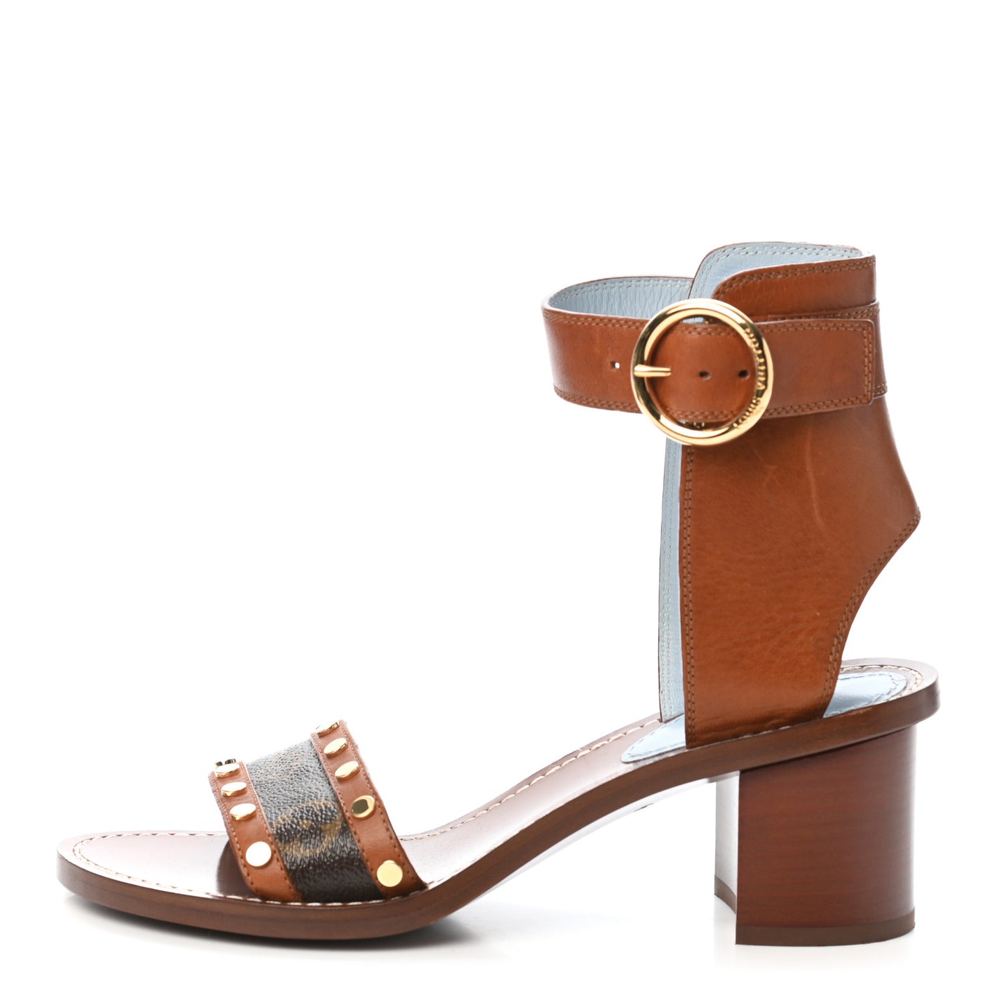 Calfskin Monogram Passenger Sandals 38 Cognac