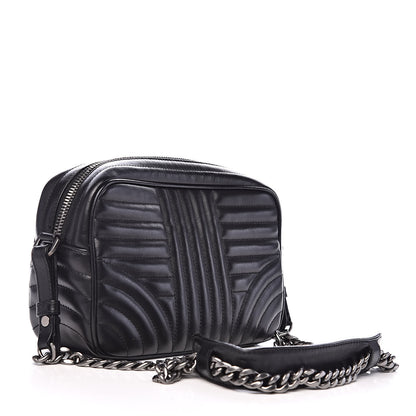 Prada Soft Calfskin Diagramme Crossbody Bag Black 4 of 13