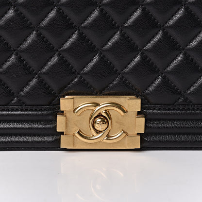 Chanel Lambskin Quilted Large Boy Flap Black 16 of 16