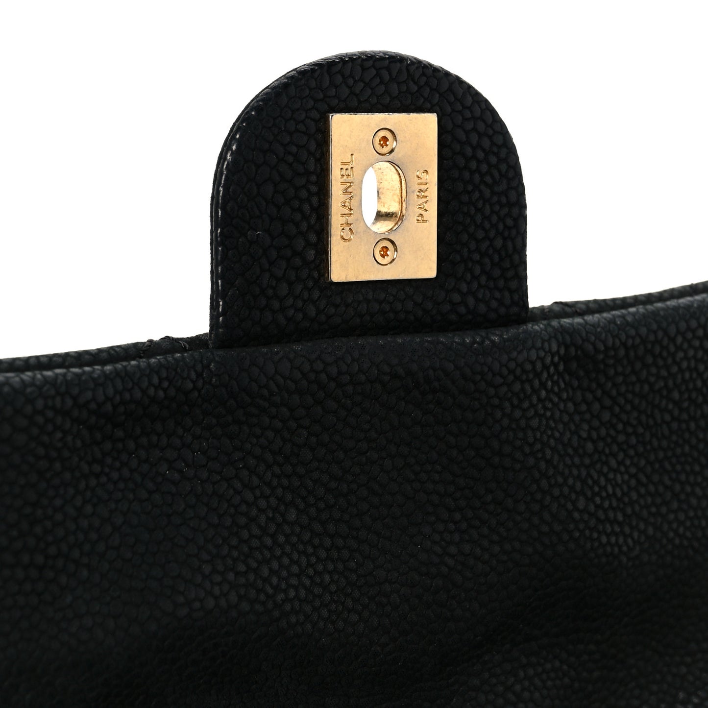 Iridescent Grained Calfskin Medium Globe Trotter Flap Black