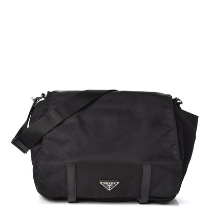 Prada Nylon Vela Messenger Bag Black 1 of 12