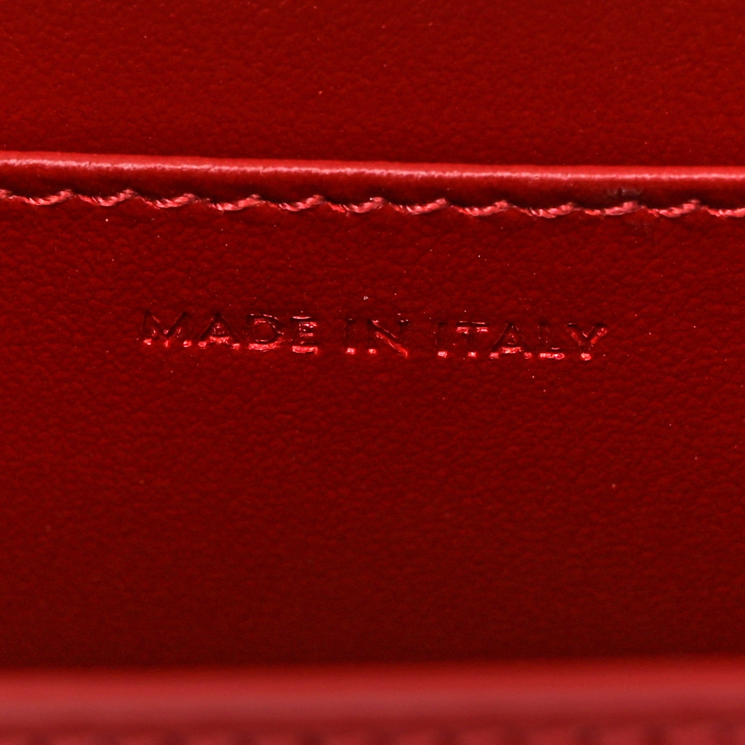 Celine Shiny Calfskin Triomphe Card Holder on Chain Velvet Red 7 of 10