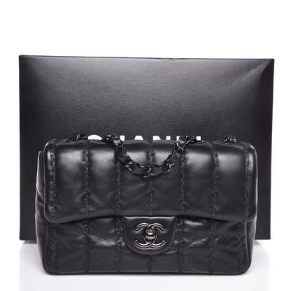 Chanel Lambskin Vertical Stitched Mini Flap Black 8 of 8