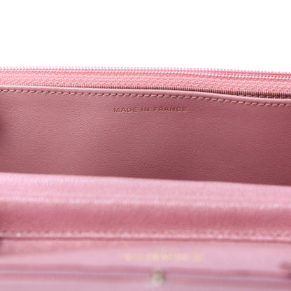 Chanel Iridescent Caviar Quilted Wallet on Chain WOC Rose Pink 9 of 11