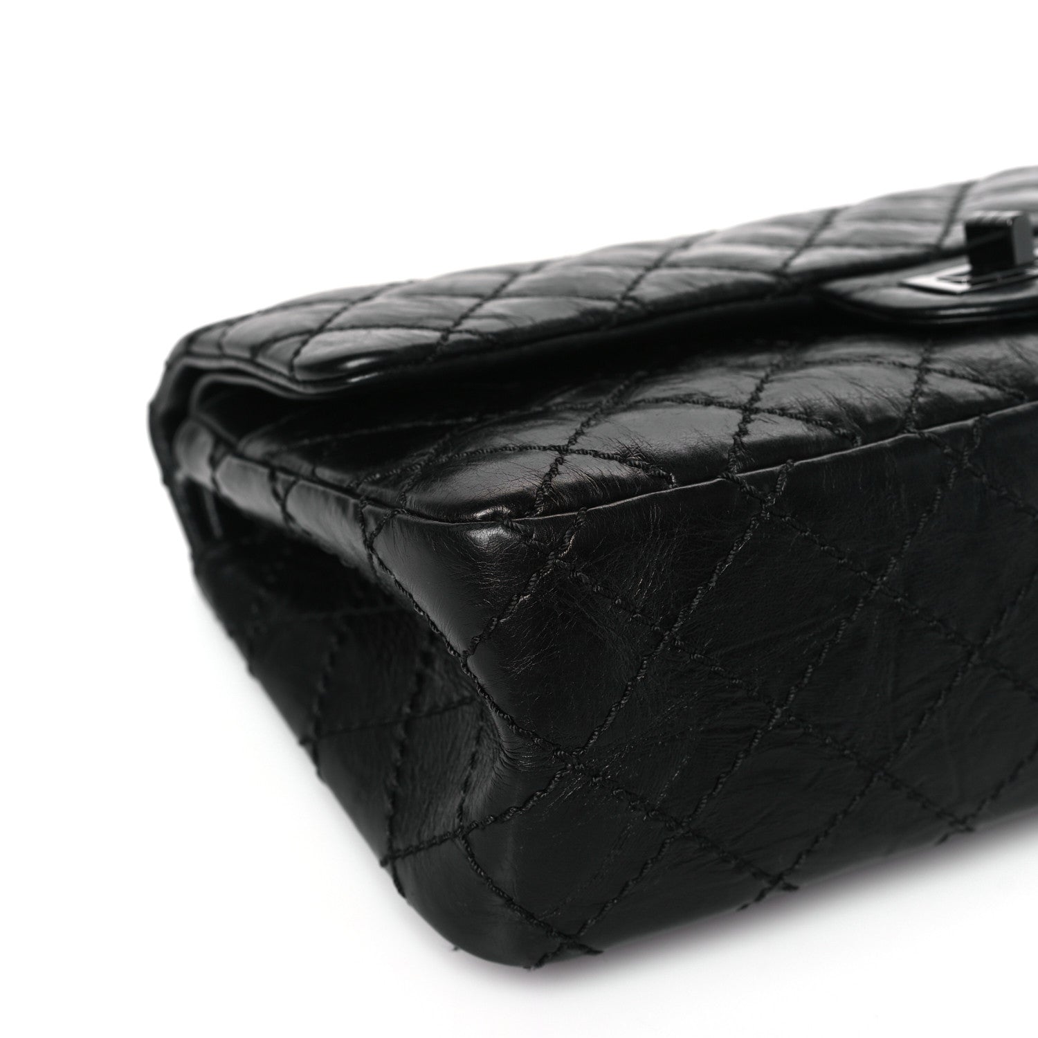 Chanel Aged Calfskin Quilted 2.55 Reissue 225 Flap So Black 8 of 9