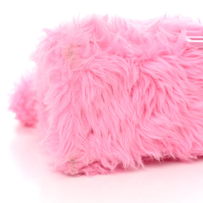 Balenciaga Faux Fur Medium Fluffy Hourglass Top Handle Bag Pink 10 of 13