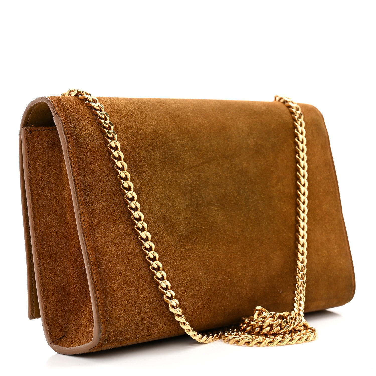 Saint Laurent Suede Classic Monogram Kate Tassel Satchel Light Ochre 3 of 10