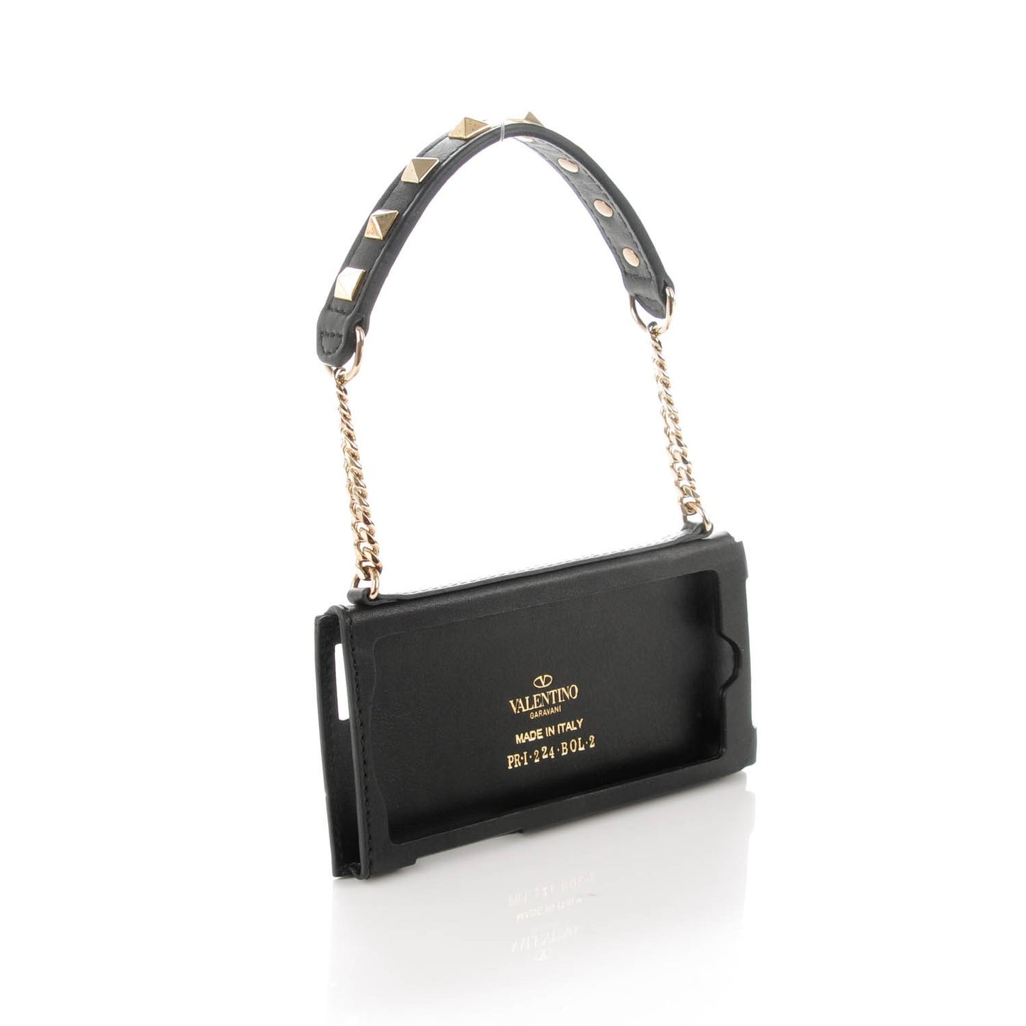 Calfskin Rockstud iPhone 5 Case Black