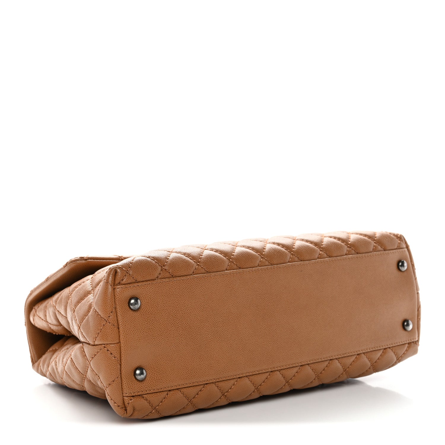 Chanel Caviar Quilted Medium Coco Handle Flap Camel 4 of 10