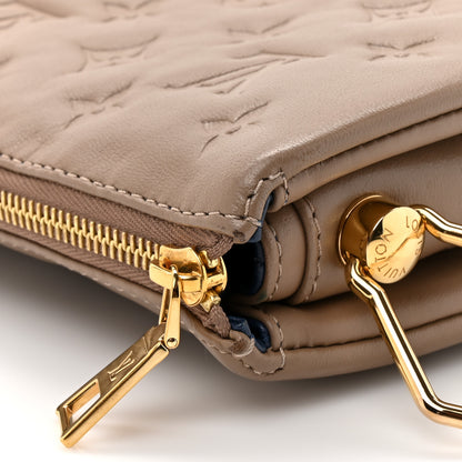 Louis Vuitton Lambskin Embossed Monogram Coussin PM Taupe 15 of 17