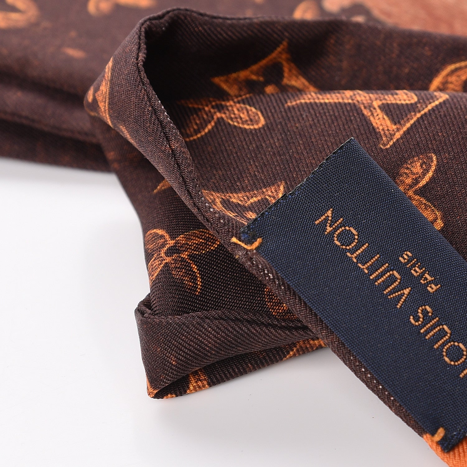 Louis Vuitton Silk Catogram Classic Bandeau Marron 5 of 5