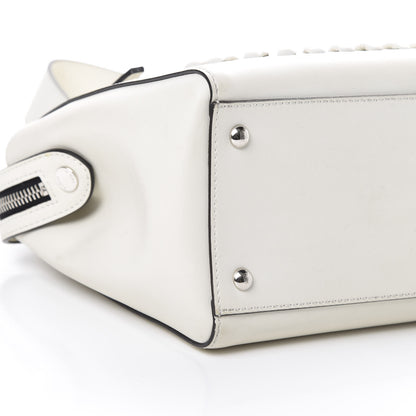 Fendi Vitello Baltico Dolce Shiny Nappa Lace Up DotCom Satchel White Parrot 10 of 16