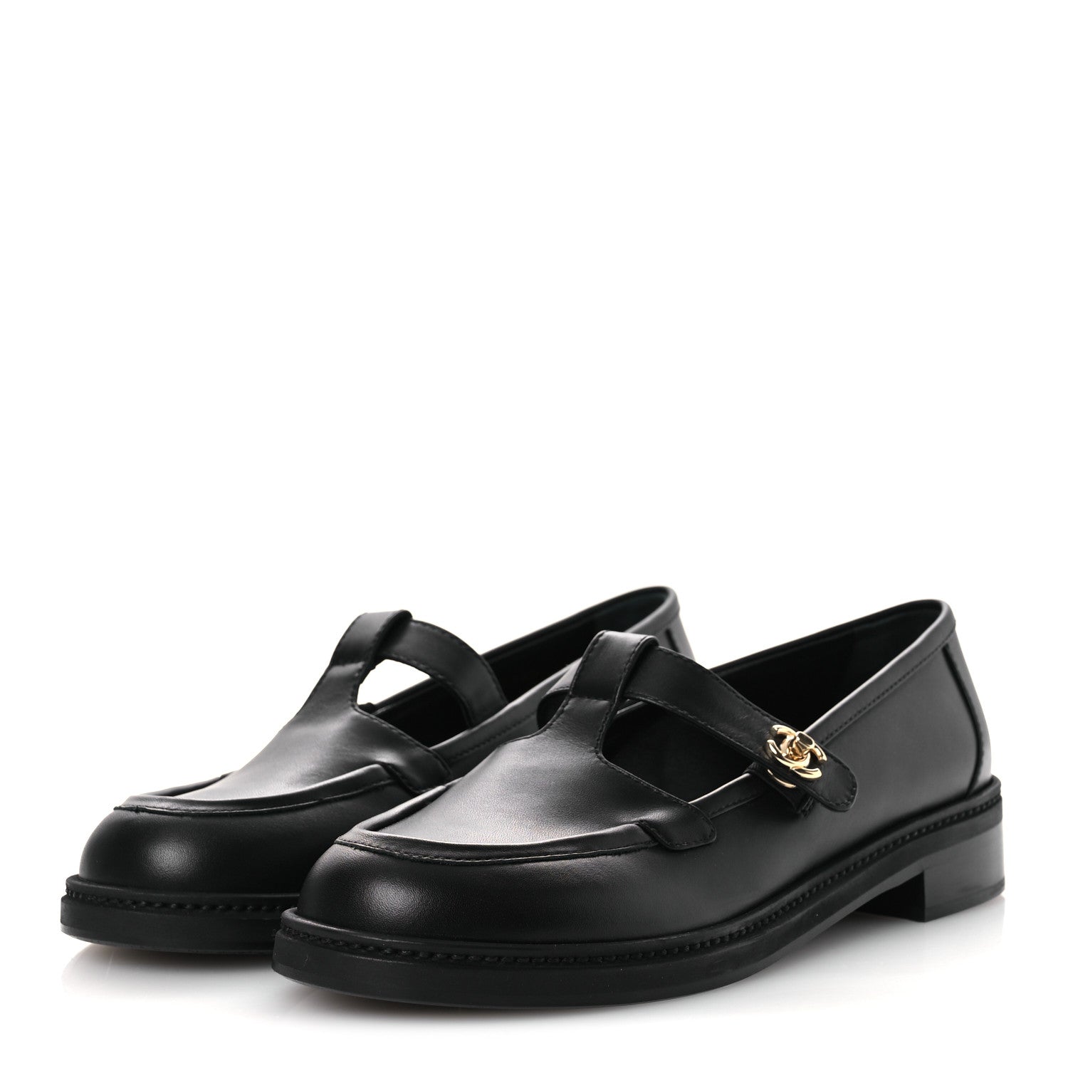 Chanel Calfskin CC Turnlock Moccasins 40 Black 4 of 11