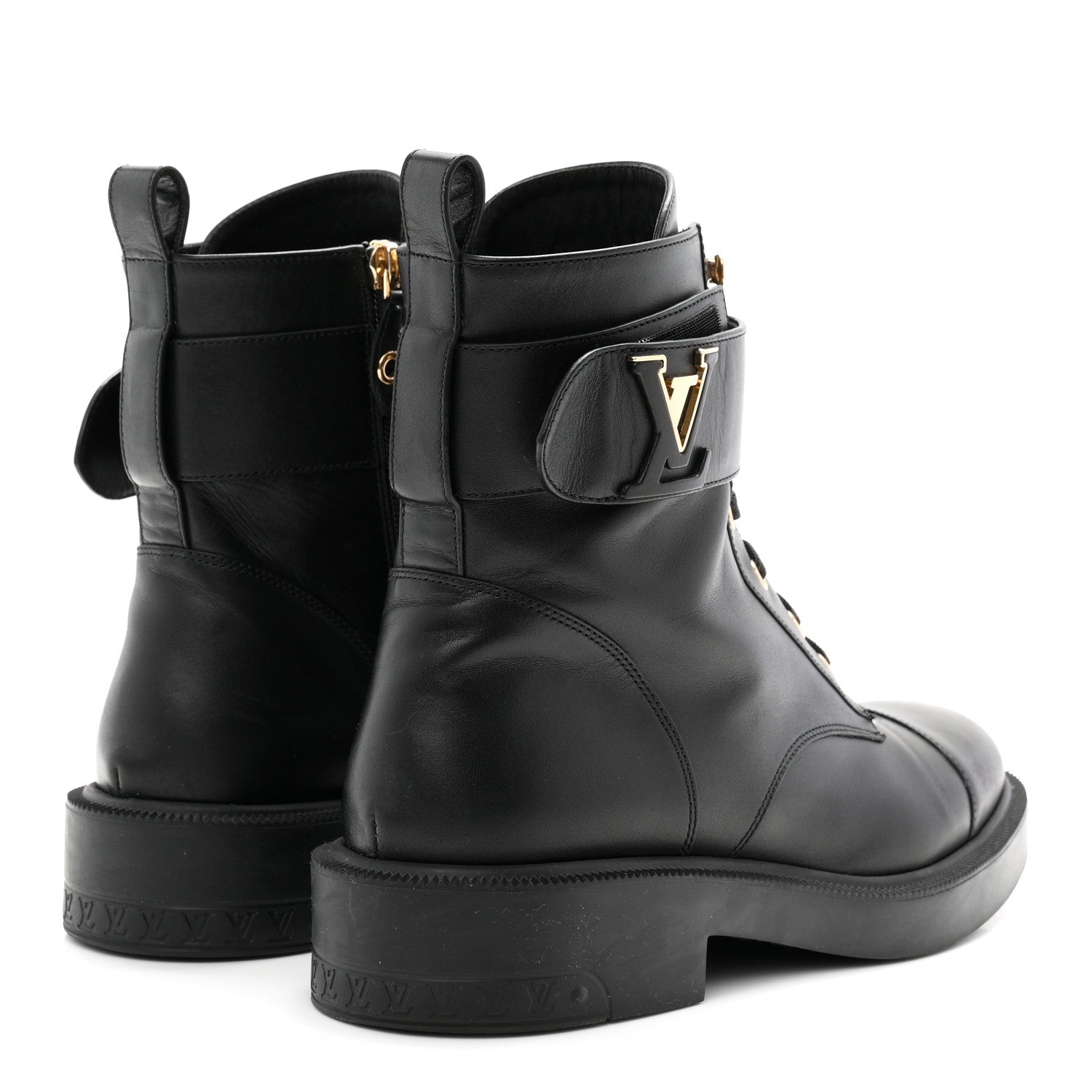 Louis Vuitton Calfskin Ranger Boots 40 Black 5 of 9
