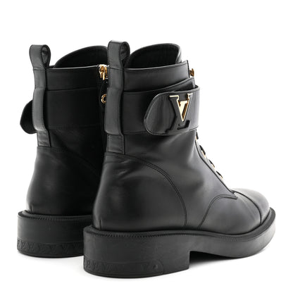 Louis Vuitton Calfskin Ranger Boots 40 Black 5 of 9
