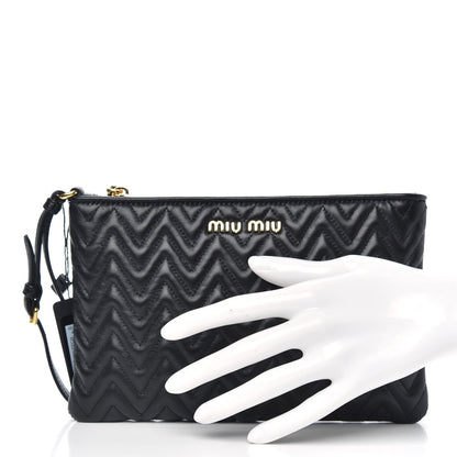 Miu Miu Nappa Impunture Wristlet Black 2 of 6