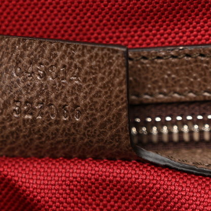 Gucci GG Supreme Monogram Textured Dollar Calfskin Small Detail Tote Beige Ebony New Acero 7 of 12