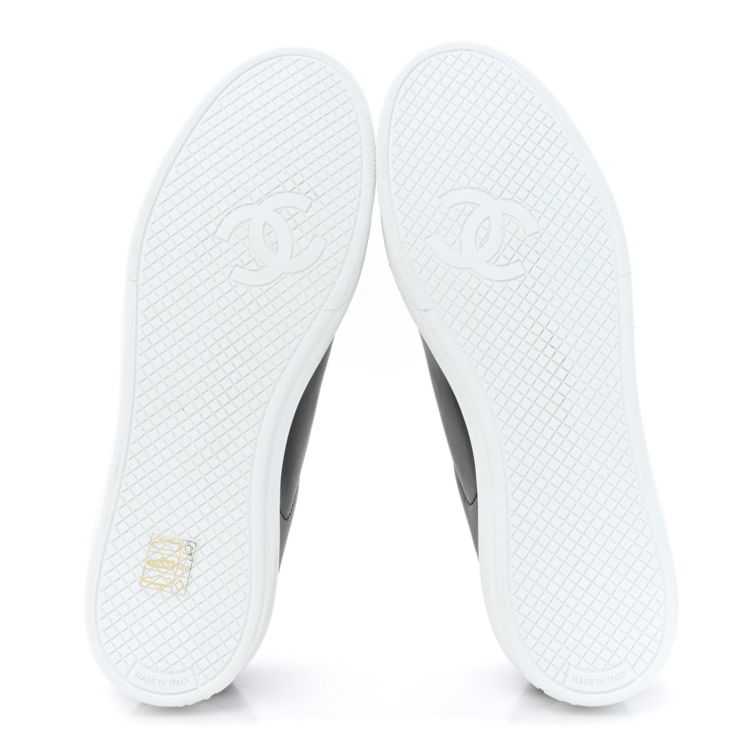 Chanel Calfskin CC Womens Sneakers 39 Black 6 of 9