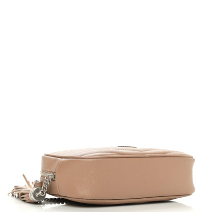 Saint Laurent Grain De Poudre Matelasse Monogram Mini Lou Camera Bag Dark Beige 4 of 10