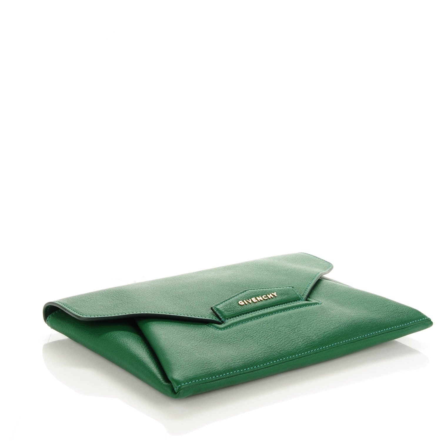 Givenchy Sugar Goatskin Medium Antigona Envelope Clutch Emerald 4 of 7